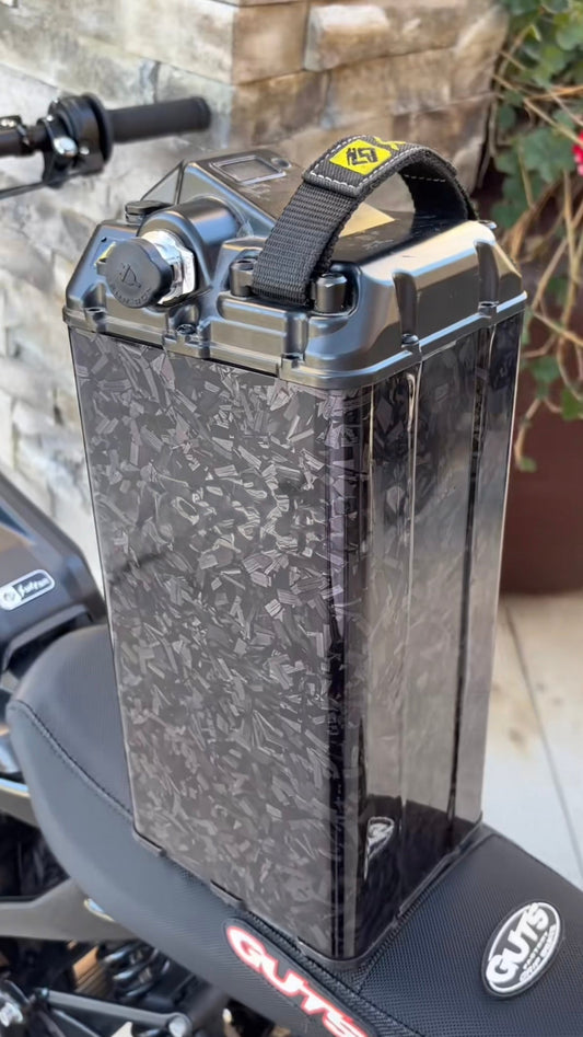 Glossy Forged Carbon Battery Wrap