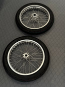Surron Ultra Bee 17" Supermoto Wheelset - Black/Chrome Finish